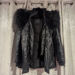 Women's faux fur parka